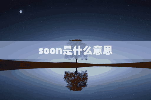 soon是什么意思(soon是什么意思中文)